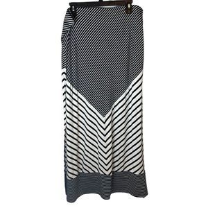 The Limited Black and White Striped Maxi Skirt